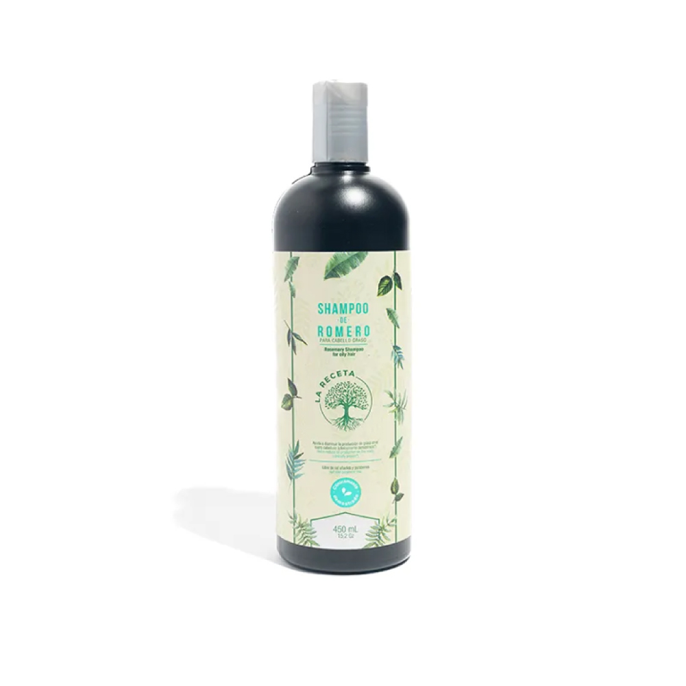 Shampoo de Romero La Receta 450 ml – Control de Grasa y Fortalecimiento Capilar
